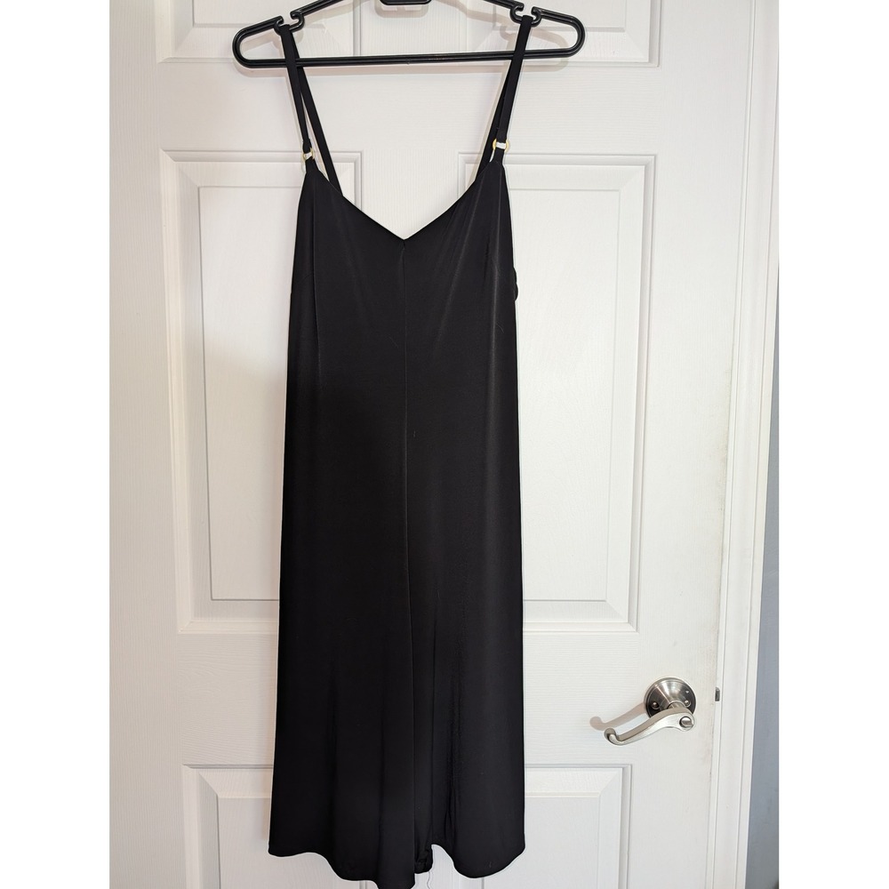 Calvin Klein Black Draped Cami Dress Size 10 Minimalist Cocktail